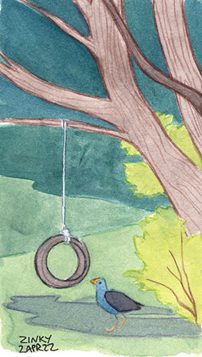 Pukeko wanting a swing